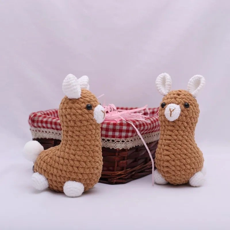 Y&D Knitting Yarn Crocheting Amigurumi Crochet Stuffed Animals Toys Doll Alpaca Keychain Knitted Amigurumi Crochet Toy Llama Keyring - Image 5