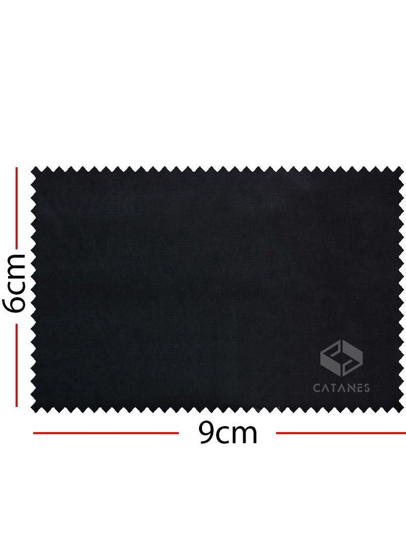 CATANES 12 Pack Of Microfiber Cleaning Cloth Premium Cloth for Glasses Lens Screens and More Black  - Image 3