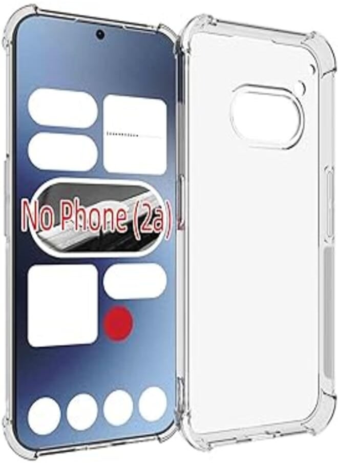 Generic Case for Nothing Phone 2a, Shock-Resistant Flexible TPU Gasbag Protection Rubber Soft Silicone Anti Dropping Phone Cover 