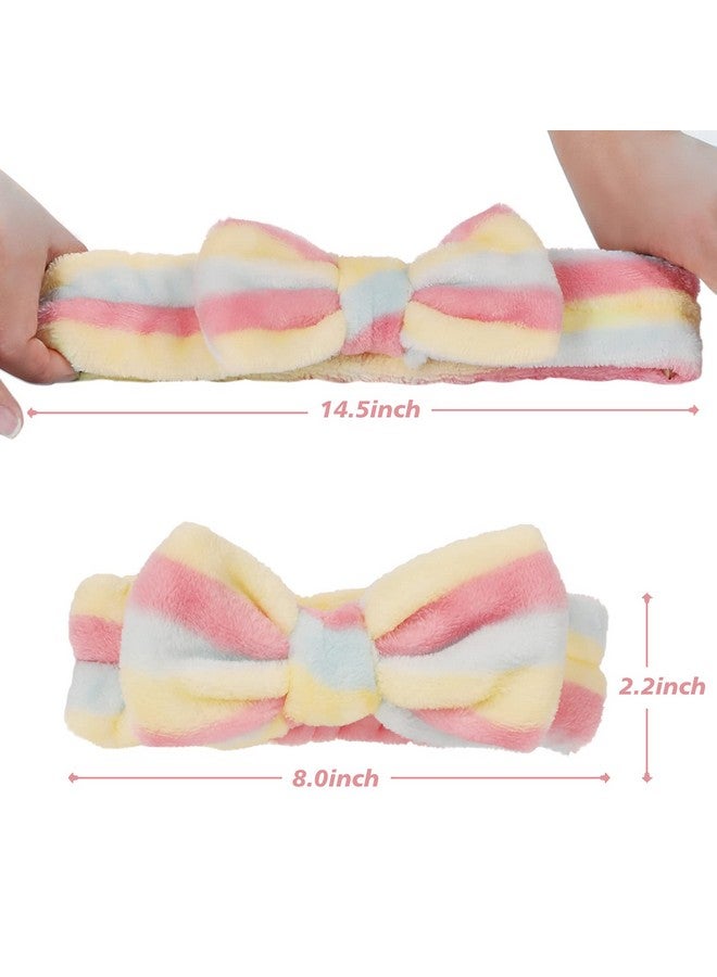 TDHDIKE Spa Headband Bow Facial Makeup Headband(9 Pcs) Soft Headband For Shower Washing Face Extra Add 5 Gift Bags Nice Gifts For Women Girls.  - Image 3