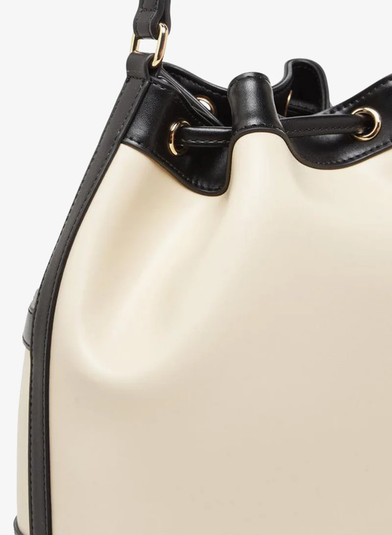 Celeste MULTICOLOR Colourblock Bucket Bag with Drawstring Closure for Women | Best Price UAE