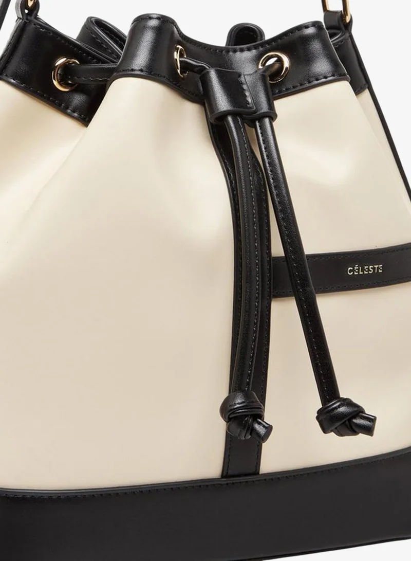 Celeste MULTICOLOR Colourblock Bucket Bag with Drawstring Closure for Women | Best Price UAE