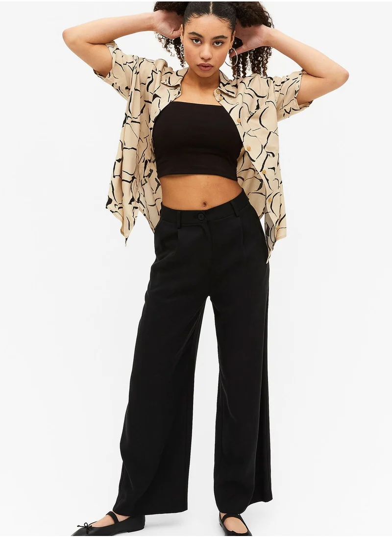 MONKI Button Down Printed Shirt