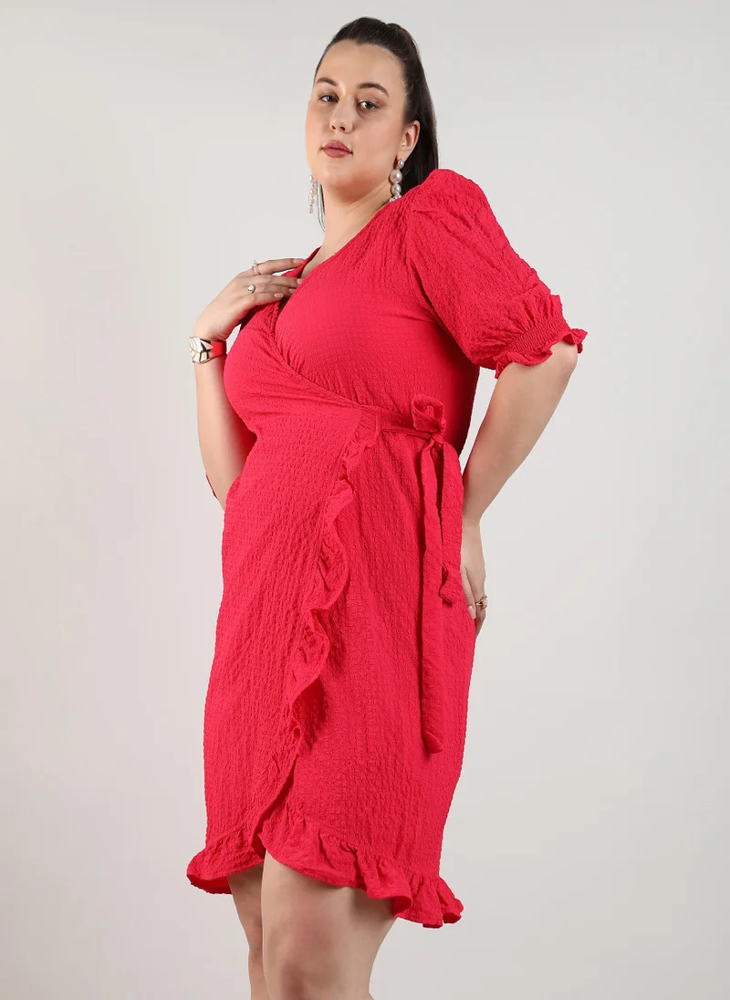 انستافاب بلس Wrap Knee Dress