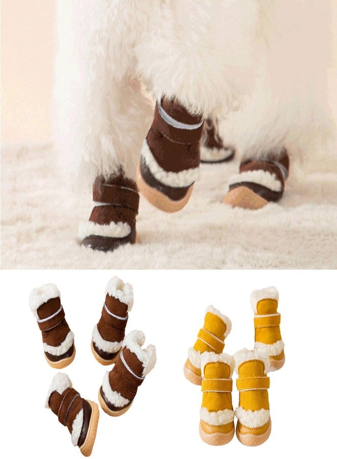 GAOSHA 4pieces Windproof Pet Dog Shoes Casual Walking Booties Footwear for Small Dogs Outdoor Dogs Protect Booties - Image 2
