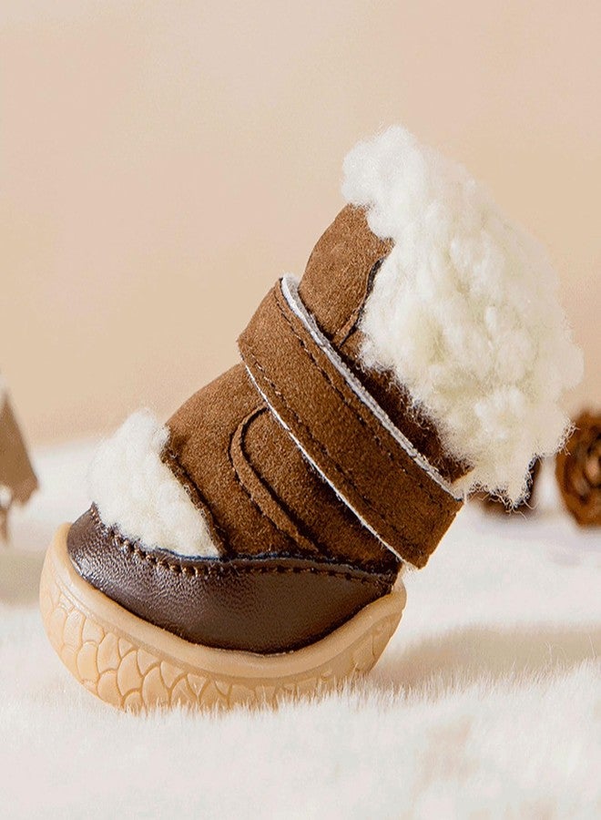GAOSHA 4pieces Windproof Pet Dog Shoes Casual Walking Booties Footwear for Small Dogs Outdoor Dogs Protect Booties - Image 3