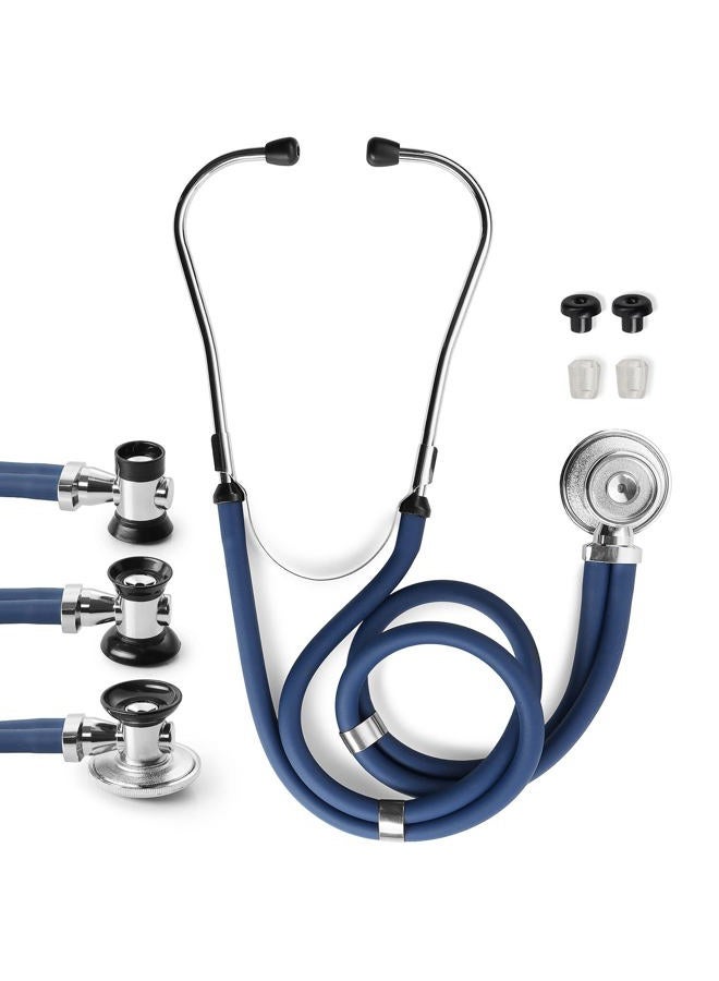 PRIMACARE ستيثوسكوب برايم كير DS-9295-BL بطول 30 بوصة على طراز سبراجي ربابورت للأطباء والممرضين وطلاب الطب، أزرق - Image 1