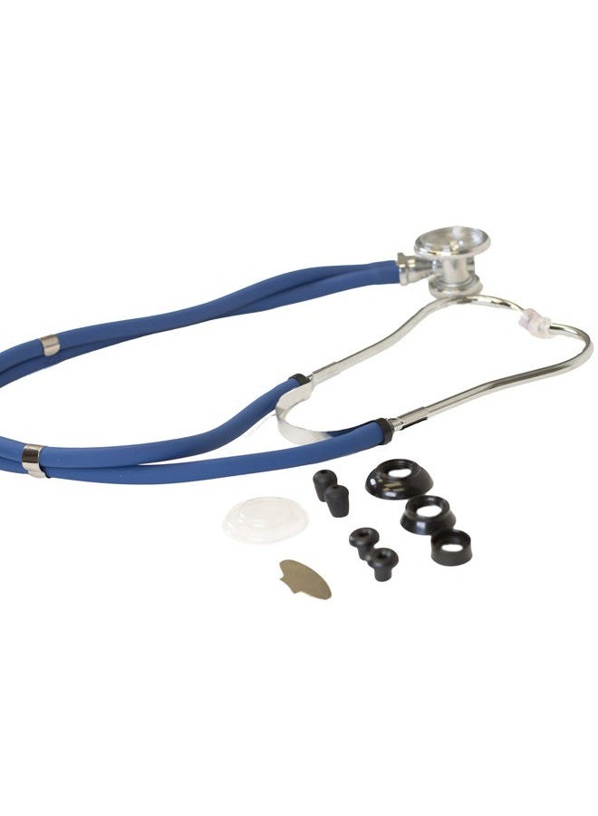 PRIMACARE ستيثوسكوب برايم كير DS-9295-BL بطول 30 بوصة على طراز سبراجي ربابورت للأطباء والممرضين وطلاب الطب، أزرق - Image 3