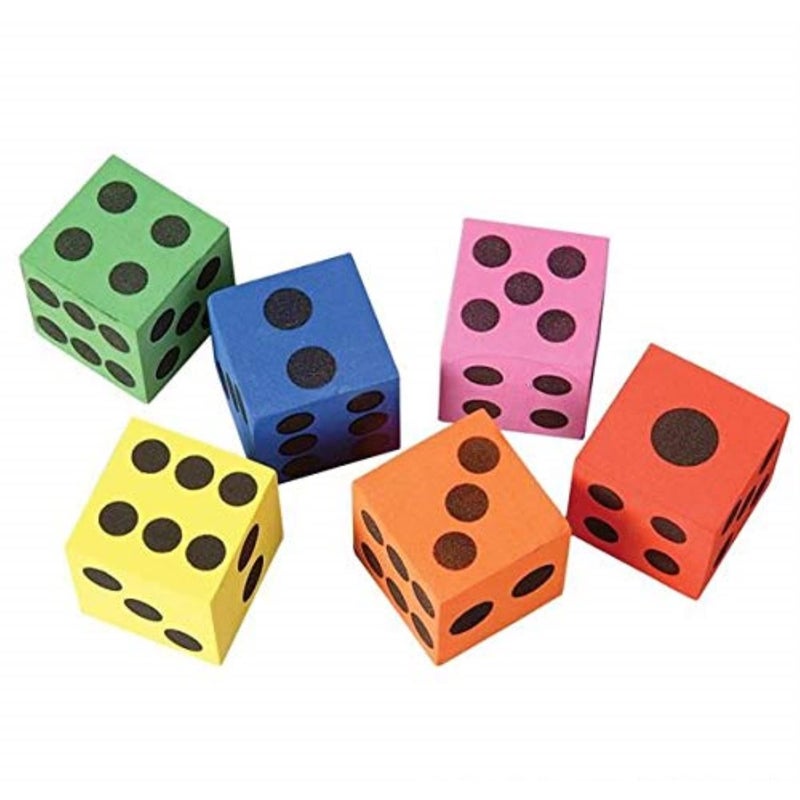 Rhode Island Novelty ~ 12 ~ Foam Dice ~ 1.5 Inch ~ Games Math Teaching ~ New - Image 4