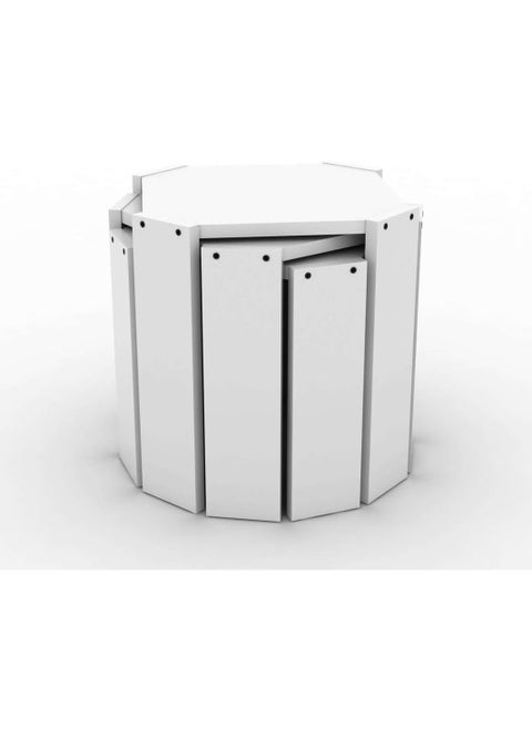 Home Nestling Coffee Table || For Living Room || Modern Nestling Table Set of 3 pcs || White Colour End Table, Side Table Sofa