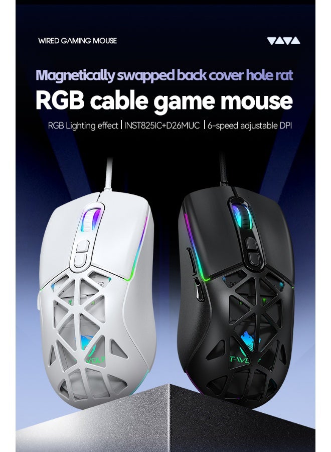 T-WOLF G520 Lightweight Hollow Gaming Mouse - Image 2