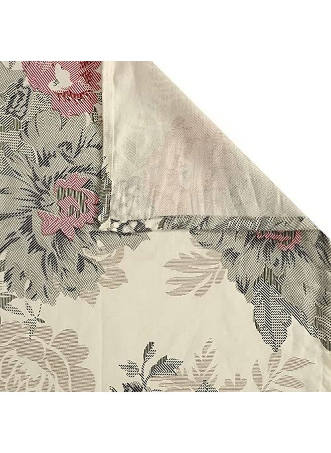 Swayam Swayam Zinnia Collection 240 TC Cotton Single Bedsheet with 1 Pillow Cover - Beige Pink  - Image 4