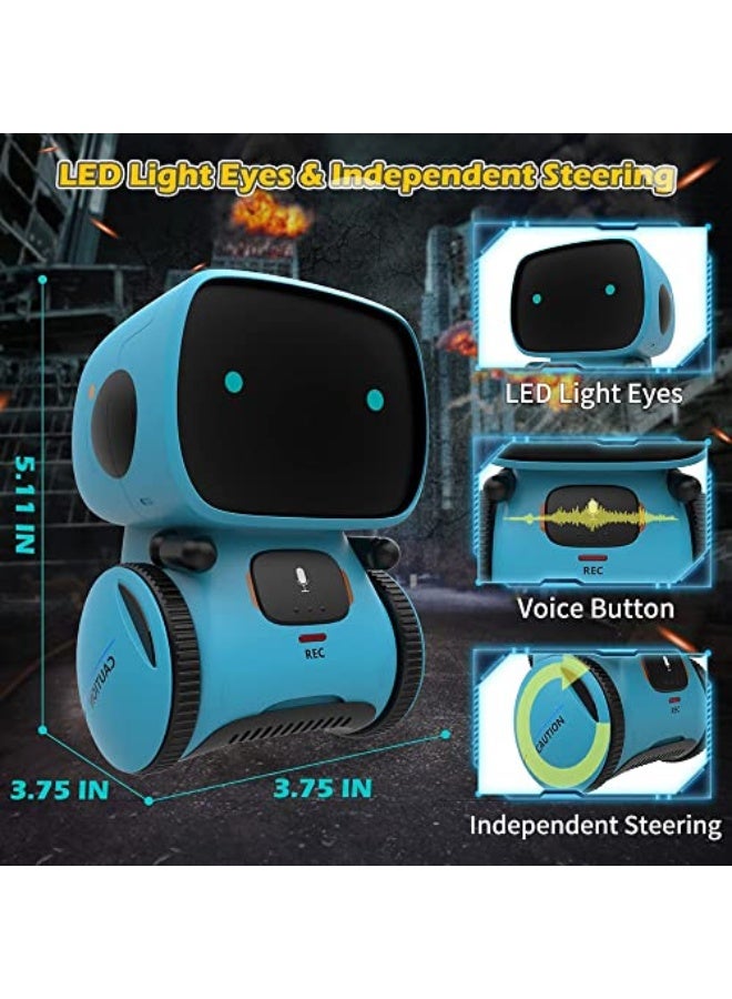 Robot Toy, Intelligent Talking Robot, Smart Robot with Voice Control and Touch Sensor, Sings, Dances, Repeats, Gift Toy for Kids 3 and up (Blue) - Image 2