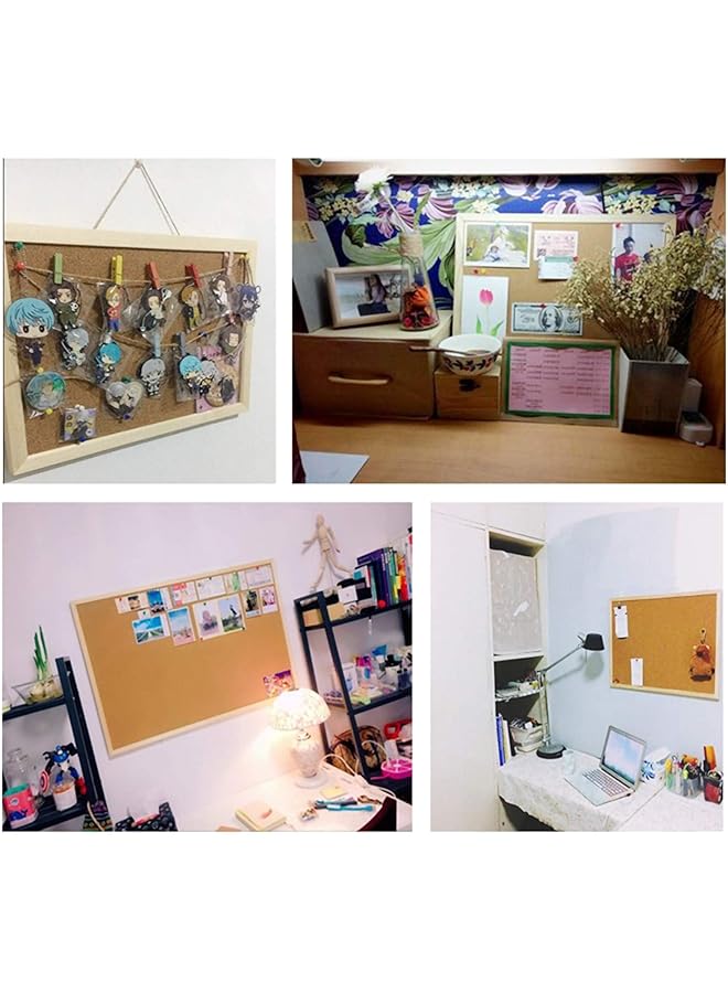 erorex Bulletin Board Rectangular Board Message Notice Linen Cork Memo Board For Office Home School Message Board Or Vision Board Decoration 30 * 40Cm White Box 1 - Image 5