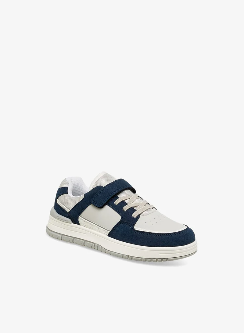 Mister Duchini Panelled Sneakers with Hook and Loop Closure