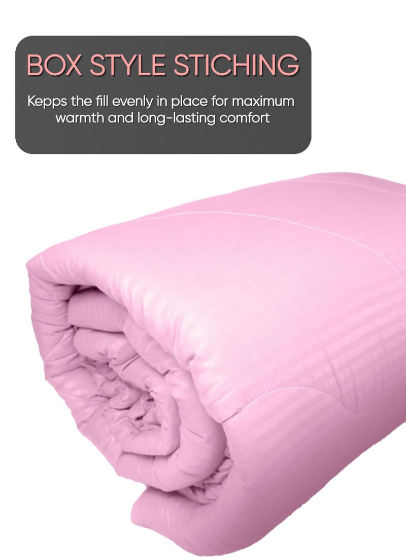 Blueberry Pink  Colour Double Size Plain Duvet Cover Cotton 200x220cm  - Image 4