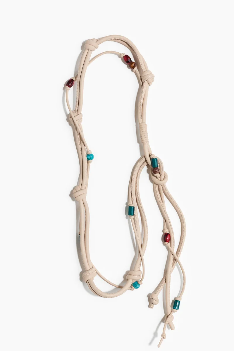 H&M Embellished cord belt