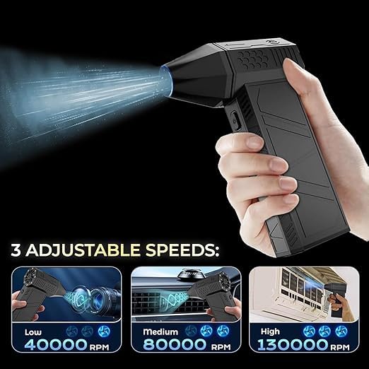 kesig Handheld Brushless Motor Jet Fan 130000RPM Turbo Fan High Power Dust Blower Keyboard Cleaning Tool with USB Charging Interface - Image 3