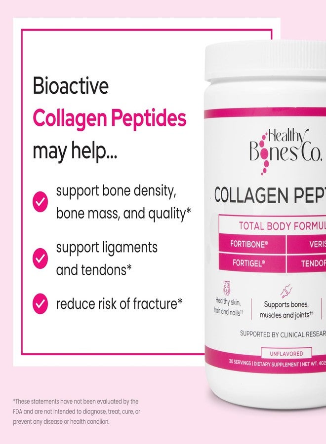 Healthy Bones Co. FORTIBONE® Premium Bone Health Collagen Peptides w/FORTIGEL®, VERISOL® & TENDOFORTE®, Clinically-Supported for Bones, Joints Skin Hair Nails, Hydrolyzed Collagen, Anti-Aging Formula (30 Servings) - Image 2