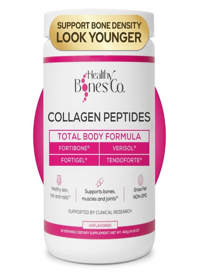Healthy Bones Co. FORTIBONE® Premium Bone Health Collagen Peptides w/FORTIGEL®, VERISOL® & TENDOFORTE®, Clinically-Supported for Bones, Joints Skin Hair Nails, Hydrolyzed Collagen, Anti-Aging Formula (30 Servings) - Image 1