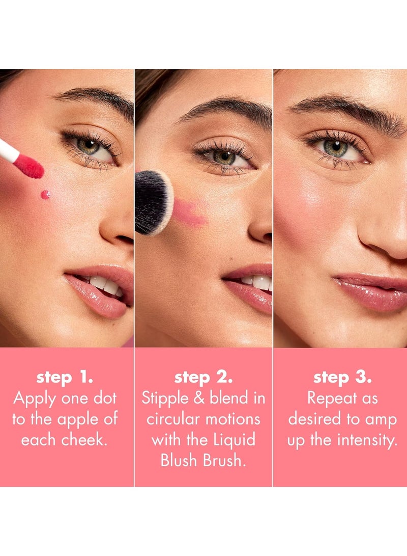 إلف كامو بلاش سائل – بيري وِل | أحمر خدود سائل عالي الصبغة يدوم طويلاً بلمسة ناعمة ومشرقة | تركيبة نباتية قابلة للمزج وخالية من القسوة على الحيوانات - Image 4