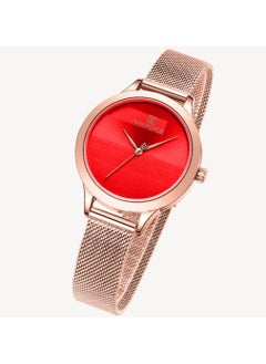 NAVIFORCE Elegant Women's Quartz Watch Stylish Round Dial with Minimalist Design Stainless Steel Mesh Strap Fashionable Timepiece for Everyday Wear and Special Occasions  - Image 4