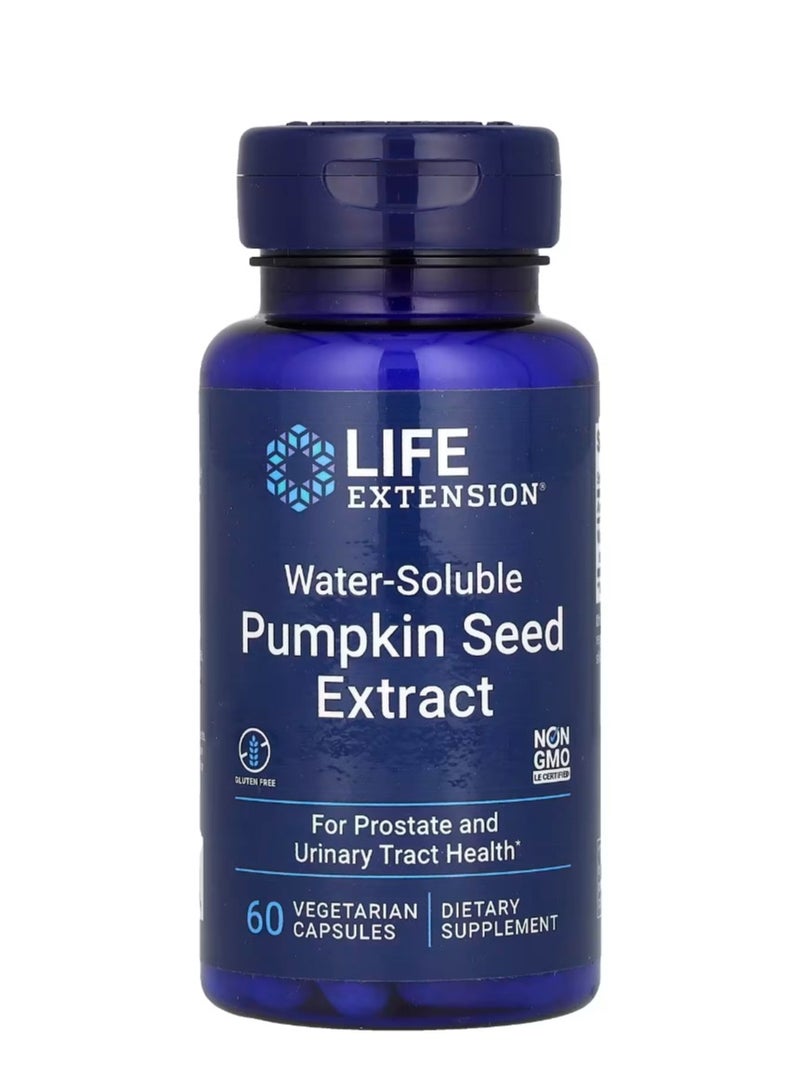 Life Extension Water-Soluble Pumpkin Seed Extract 262 mg 60 Vegetarian Capsules - Image 1