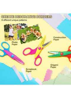 UCEC Craft Scissors Decorative Edge, Craft Scissors, Zig Zag Scissors, Decorative Scissors, Scrapbook Scissors, Pattern Scissors For Kids Adults, Fancy Scissors, Crazy Scissors For Crafting, 8 Pack  - Image 3