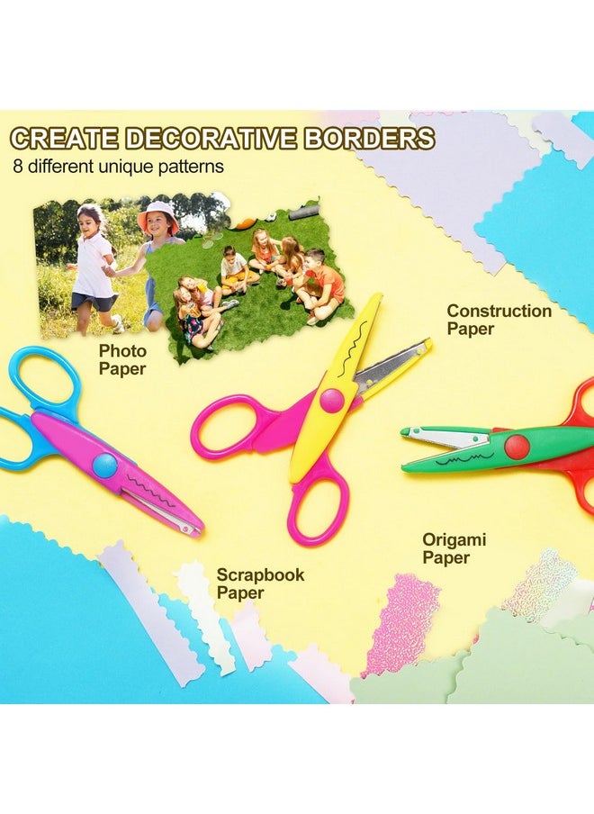 UCEC Craft Scissors Decorative Edge, Craft Scissors, Zig Zag Scissors, Decorative Scissors, Scrapbook Scissors, Pattern Scissors For Kids Adults, Fancy Scissors, Crazy Scissors For Crafting, 8 Pack  - Image 3