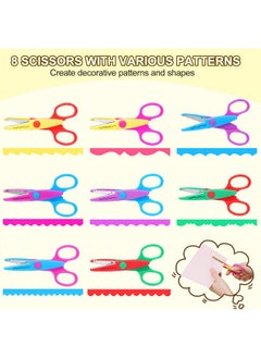 UCEC Craft Scissors Decorative Edge, Craft Scissors, Zig Zag Scissors, Decorative Scissors, Scrapbook Scissors, Pattern Scissors For Kids Adults, Fancy Scissors, Crazy Scissors For Crafting, 8 Pack  - Image 2