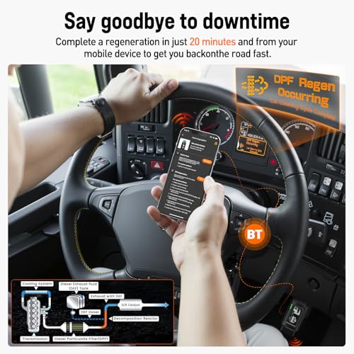Ancel ANCEL HD110 Heavy Duty Truck Scanner with DPF Regen and Reset for Detroit Paccar Engine, Full System HDOBD & OBD2 Sanner for Diesel Trucks Lifetime Free Updates - Image 2