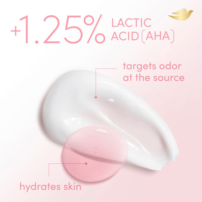 Dove Whole Body Deodorant Aluminum Free pH Balancing Cream Raspberry & Rose for 72h Odor Control 2.5 Oz - Image 3