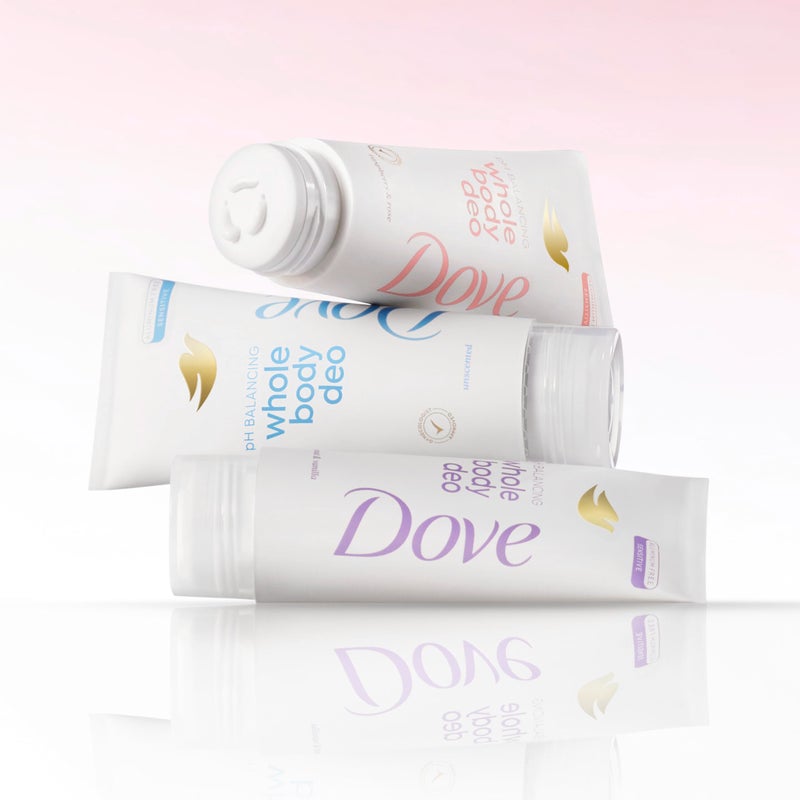 Dove Whole Body Deodorant Aluminum Free pH Balancing Cream Raspberry & Rose for 72h Odor Control 2.5 Oz - Image 5