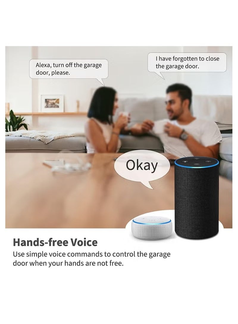 Smart WiFi Switch Garage Door Opener Controller Work, WIFI, with Alexa Echo Google Home Smart Life/Tuya APP Control No Hub Required, white  - Image 5