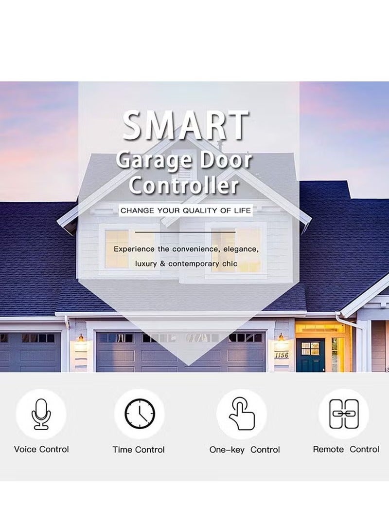 Smart WiFi Switch Garage Door Opener Controller Work, WIFI, with Alexa Echo Google Home Smart Life/Tuya APP Control No Hub Required, white  - Image 4