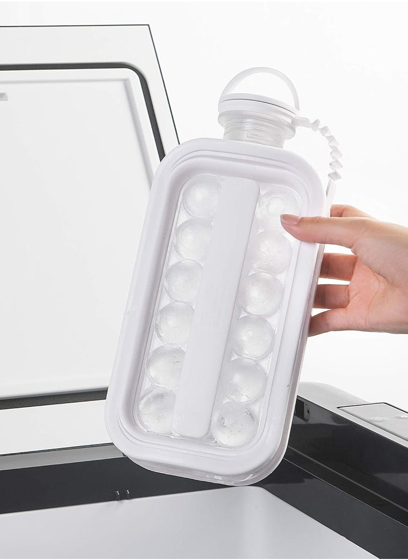 Generic - Ice Cube Trays 2 in 1 Portable Ice Ball Maker Kettle With 17 Grids Flat Body Lid Cooling Ice Pop/Cube Molds For  Cocktail ,Coffee , Juice, Water - Image 1