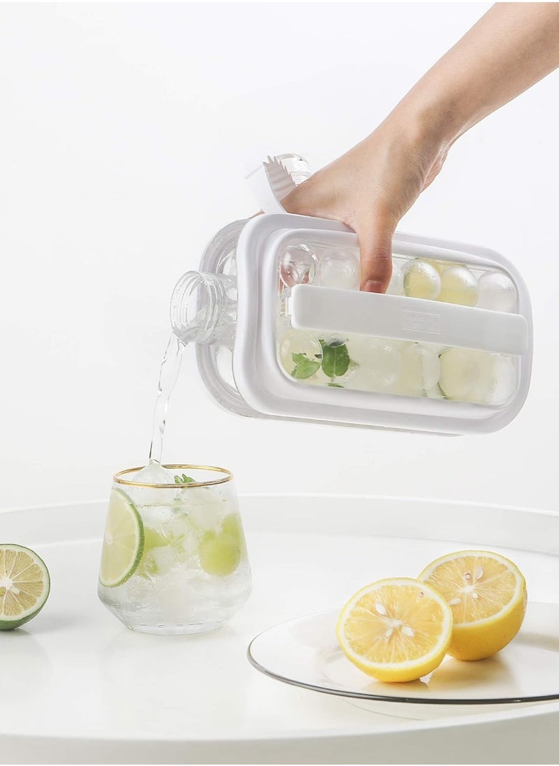 Generic - Ice Cube Trays 2 in 1 Portable Ice Ball Maker Kettle With 17 Grids Flat Body Lid Cooling Ice Pop/Cube Molds For  Cocktail ,Coffee , Juice, Water - Image 1