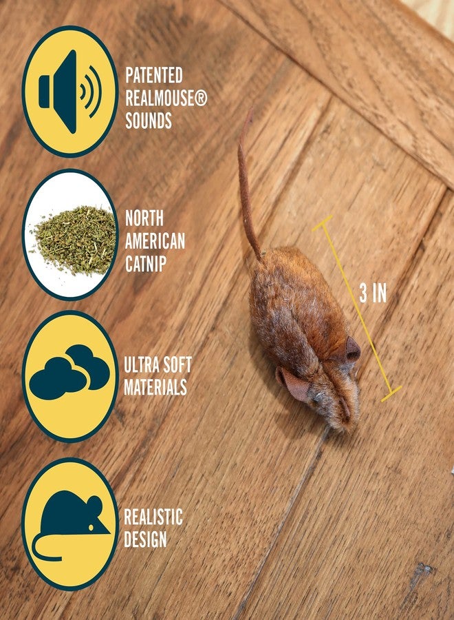 Our Pets OurPets Play-N-Squeak Mouse Hunter Cat Toys (Interactive Cat Toy & Catnip Toy with Real Mouse Electronic Sound) Perfect Toys for Indoor Cats with Catnip - Image 2