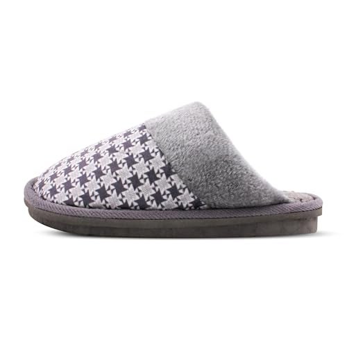 VRITRAZ Rhomb Design | Anti Skid | Lightweight Indoor Winter Slipper For Boys and Mens, Warm House Chappal, Casual Flats (Color-Grey, Size-7) - Image 5
