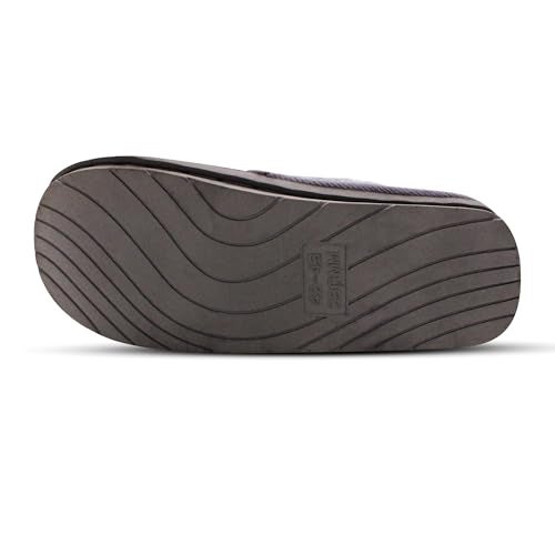 VRITRAZ Rhomb Design | Anti Skid | Lightweight Indoor Winter Slipper For Boys and Mens, Warm House Chappal, Casual Flats (Color-Grey, Size-7) - Image 4