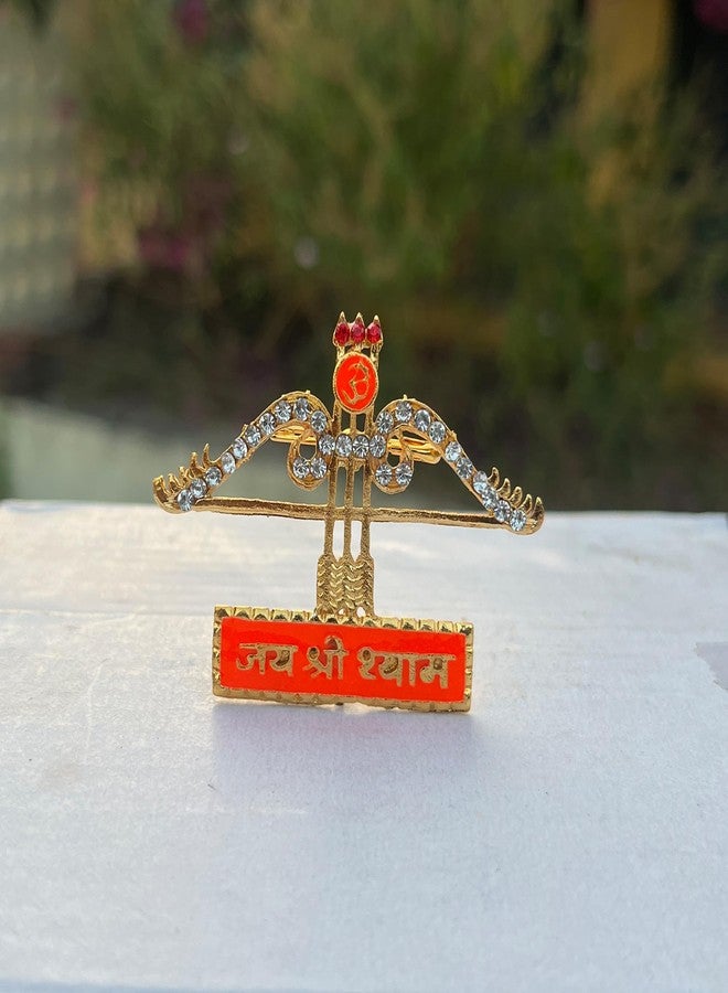 Comelyns Gold Plated Shri Shyam Enamel Symbol of Khatushyam/Khatu Shyam Ji Brooch Suit Shirts Accessories Jewellery for Men Women (Pack of 1) - Image 2