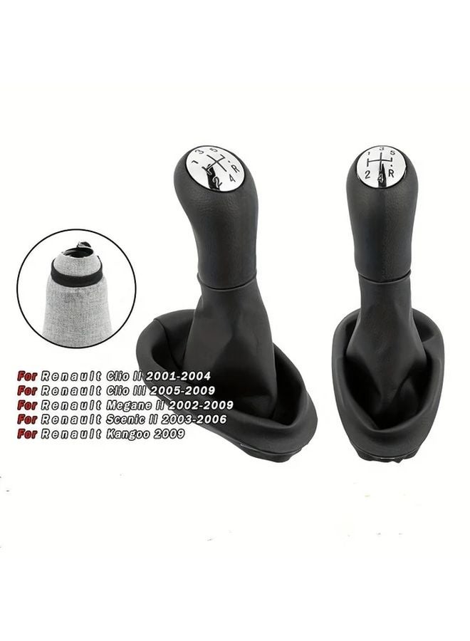 Renault Megan Manual Gear Shift Knob Ball Cover One Handed PU Leather Dust Protector - Image 2