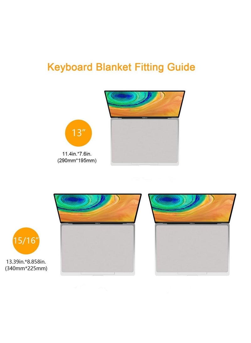 Screen Keyboard Imprint Protection Microfiber Liner and Cleaning Cloth 13" Compatible with MacBook Pro 13" MacBook Pro 14" and MacBook Air 13" - Image 2