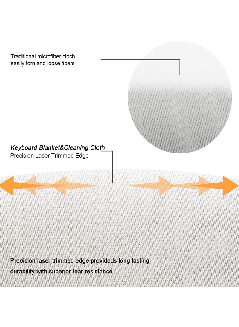 Screen Keyboard Imprint Protection Microfiber Liner and Cleaning Cloth 13" Compatible with MacBook Pro 13" MacBook Pro 14" and MacBook Air 13" - Image 4