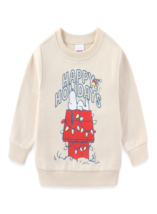 Peanuts Snoopy Baby Boys Christmas Sweatshirt and Pants Set for Infants - Image 2