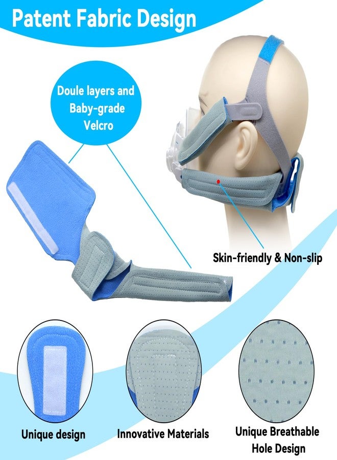 NATAKU Innovative Neck Strap Pads kit- 5 Packs Cooling Silk Comfort Headgear Strap Covers for Full Face Masks Accessories & Supplies,Soft Fleece Strap Cushions to Reduce Red Marks - Image 2