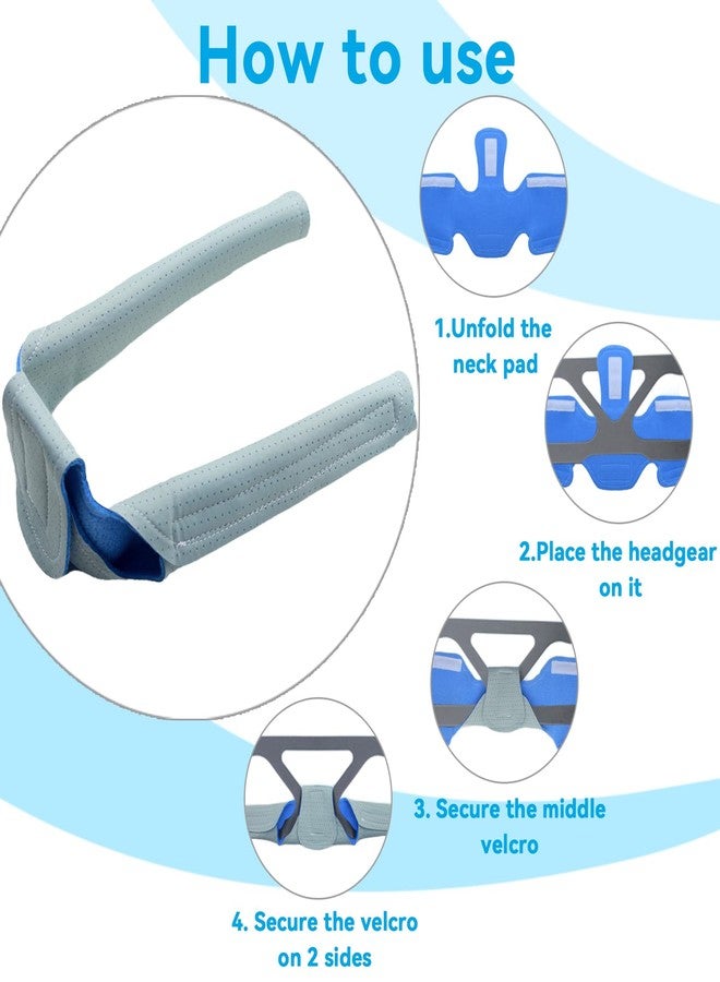 NATAKU Innovative Neck Strap Pads kit- 5 Packs Cooling Silk Comfort Headgear Strap Covers for Full Face Masks Accessories & Supplies,Soft Fleece Strap Cushions to Reduce Red Marks - Image 5