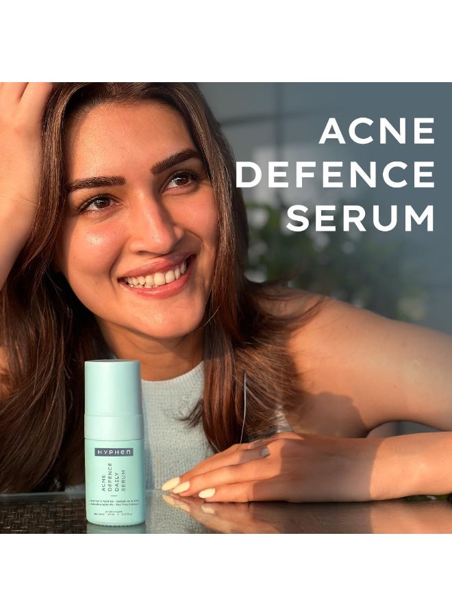 Hyphen Anti Acne 10% Azelaic Acid 2% Salicylic Acid Face Serum | 4% Niacinamide -Reduce Acne Marks, Fight Pimples | Tea Tree Extract -Soothes | Daily Serum for Women, Men | Oily, Acne Prone Skin -30ml - Image 2
