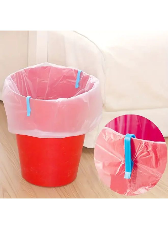 4 Pack Trash Can Holding Clips Durable Plastic Garbage Bag Grippers Secure Fit Blue - Image 5