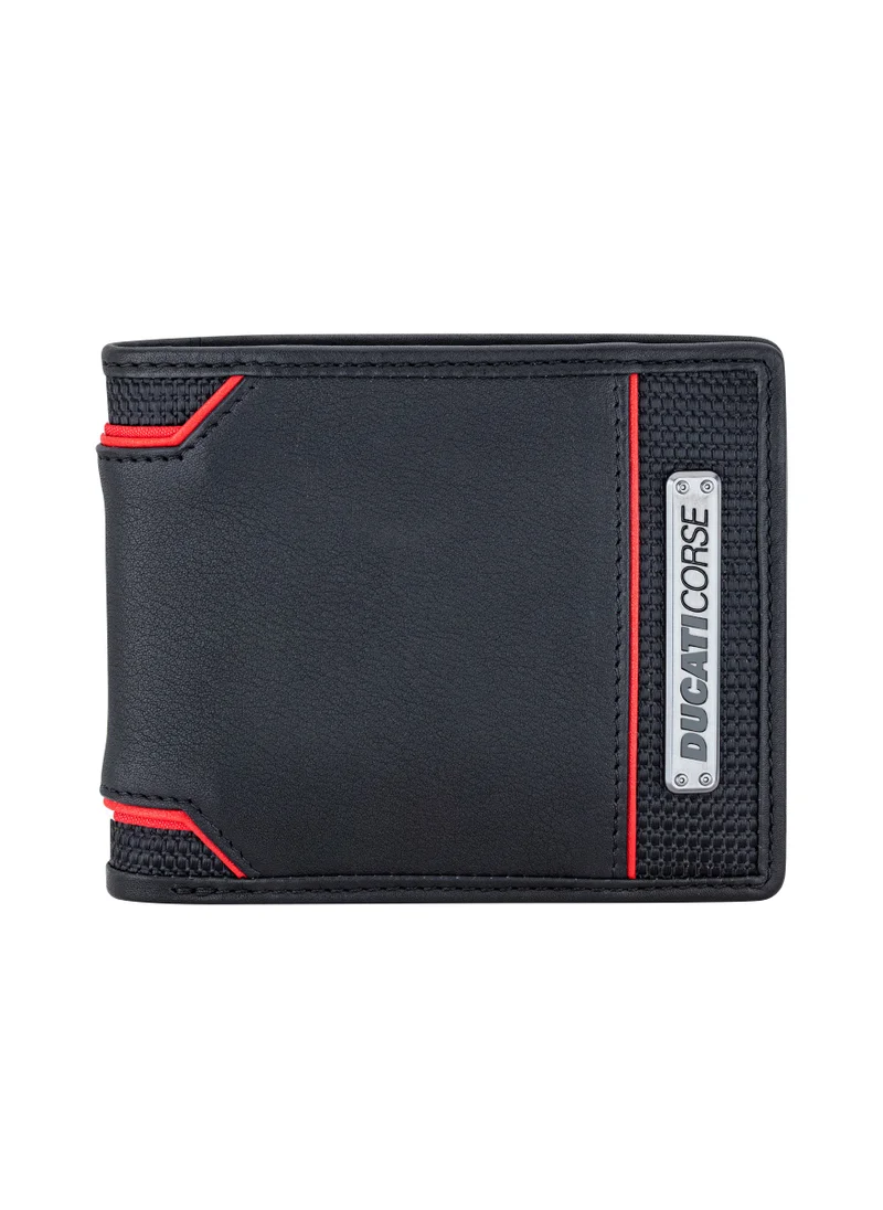 Ducati Corse Elegante Black Wallet for Men's